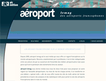Tablet Screenshot of lemagdesaeroportsfrancophones.com